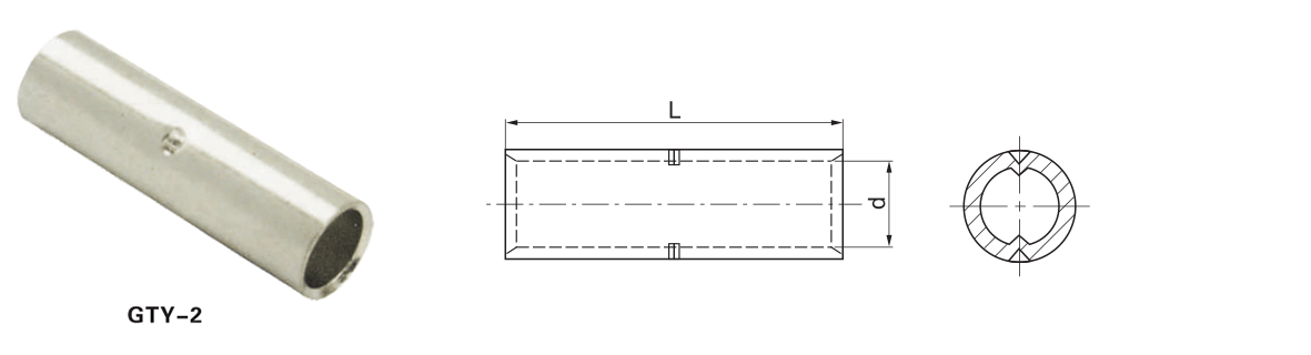 Тип GTY-2, медный соединитель, электрический провод, медный кабельный разъем